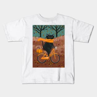 Fall Bicycle Ride Kids T-Shirt